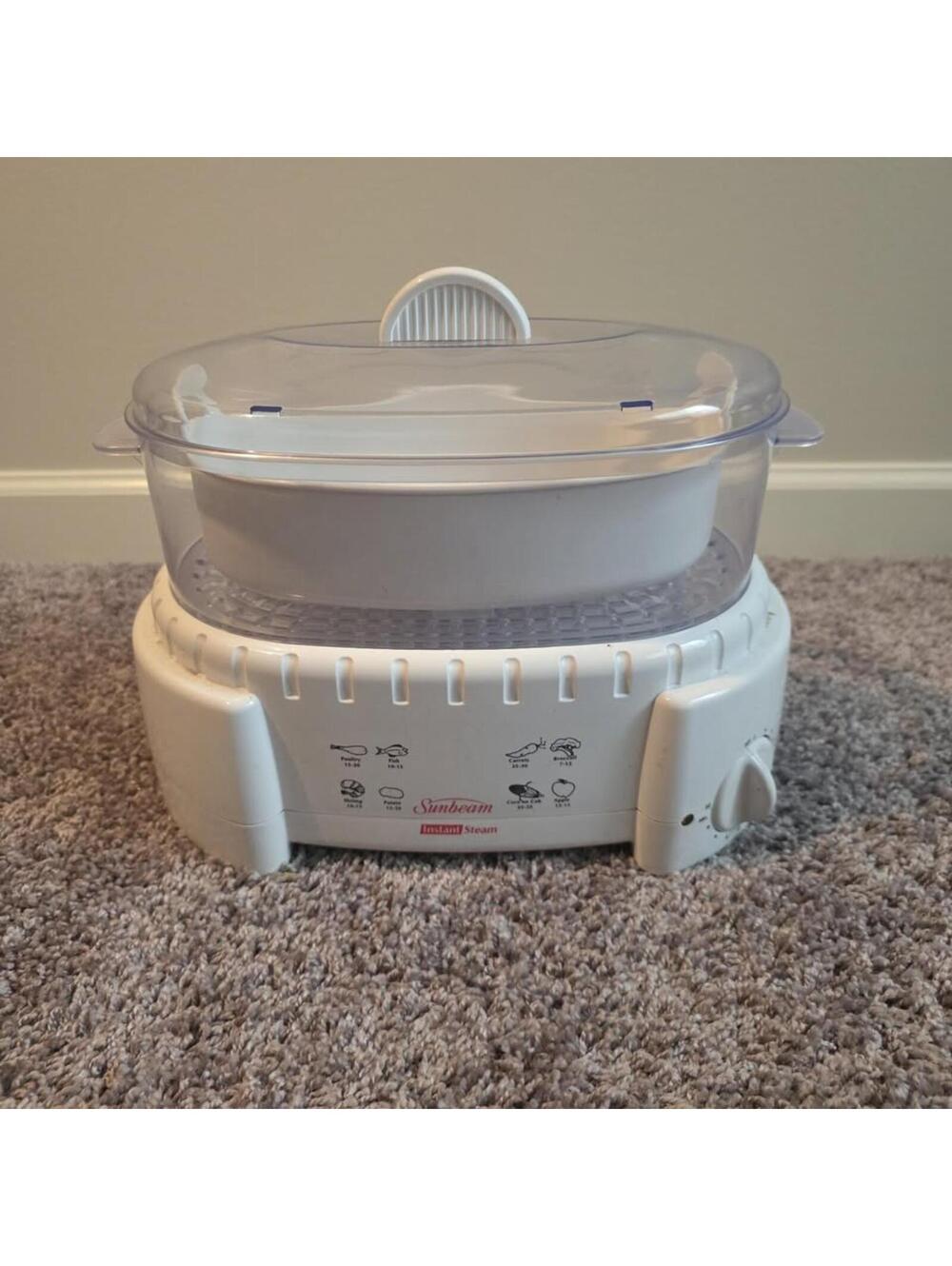 Sunbeam 900 Watt 3 Quart Instant Steamer Food Veggie Rice Cooker Model 4710